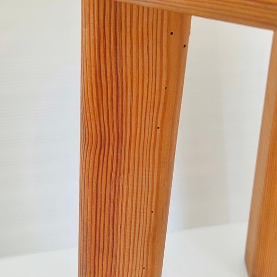 Image 1 of TABOURET VINTAGE SUEDOIS SCANDINAVE 1950 EN PIN DE OLOF OTTELIN POUR FINNSAUNA