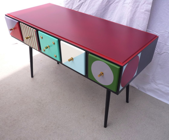 Image 1 of Vintage minicommode met 5 laden