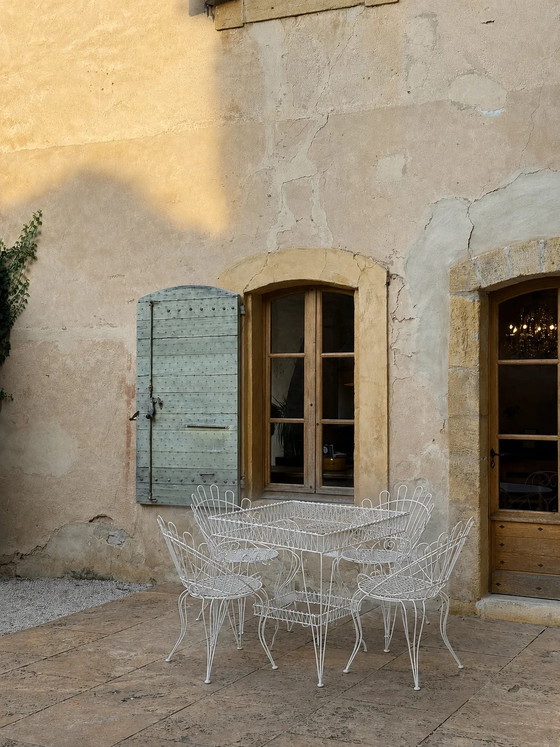 Set da pranzo da giardino in ferro battuto, Italia 1960 – Glass, Italian Design (photo 7 of 7)