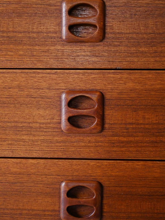 Image 1 of Credenza scandinava d'epoca in teak con venature sorprendenti
