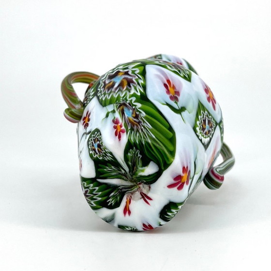 Image 1 of Vintage Murano Millefiori glass amphora – attr. Fratelli Toso