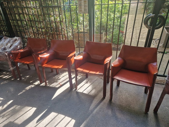 Cab 413 - Poltrona in cuoio color cuoio (codice rivestimento 1N) – Cassina, Sedie da pranzo, Leather (photo 5 of 7)