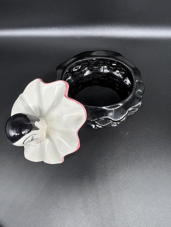 Image 1 of Pierrot earthenware box, 1980s