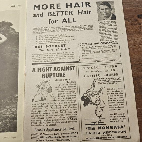 Image 1 of Magazine naturiste vintage « Santé et efficacité » de 1948 – Encadré