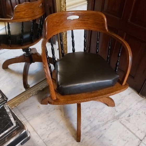 Image 1 of Sedia da capitano antica, mobilio per navi