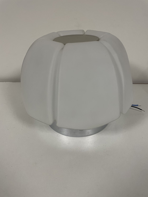 Image 1 of vintage “Lotus” bloem plafond of wandlamp, Glashütte Limburg 