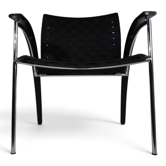 Poltrona lounge Thonet di Peter Maly, 1980 – Poltrone, Cromo, Legno, Vintage (photo 10 of 16)