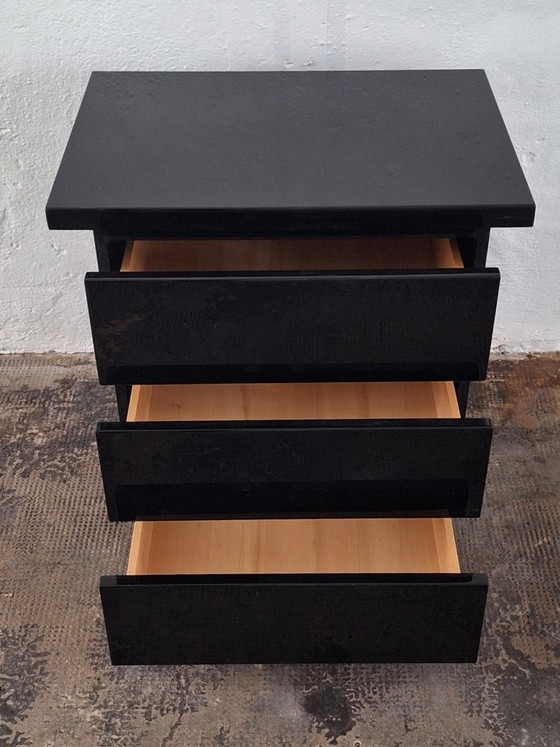 Roche Bobois David Lange High End Cabinet Chest of Drawers, Lacquered, Signed, 1970s – Wood (photo 9 of 16)
