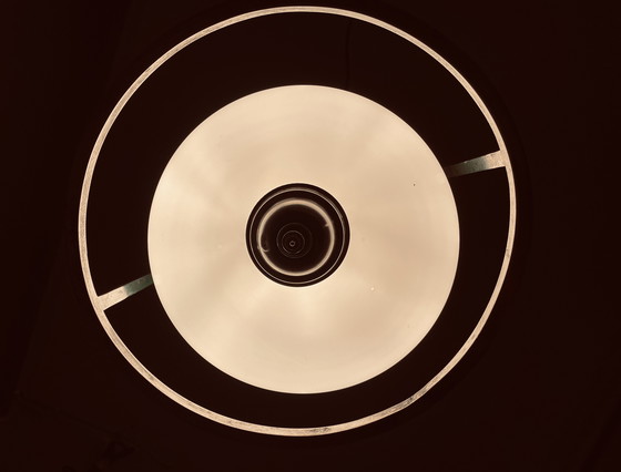 Image 1 of Portuguese Mid Century Modern Green Opaline Milk Glass Chandelier for High Ceilings, 1940s-50s