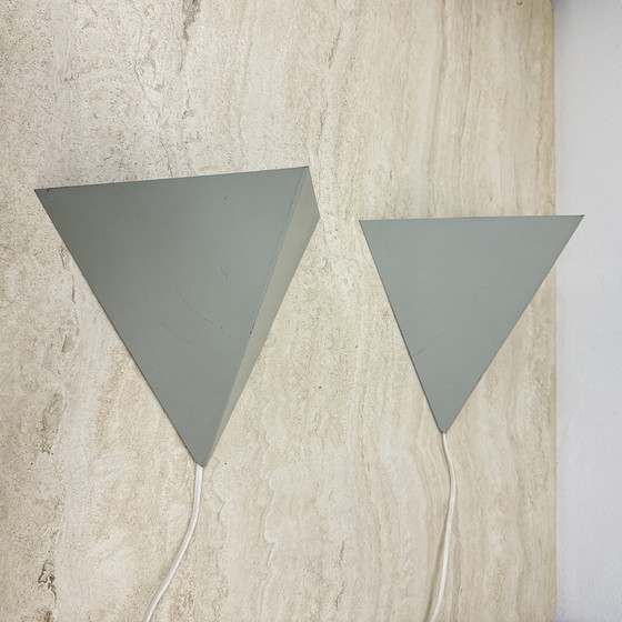 Image 1 of A Set of J. Hoogervorst for Anvia Almelo Vintage Dutch Metal Wall Lamp 1960s