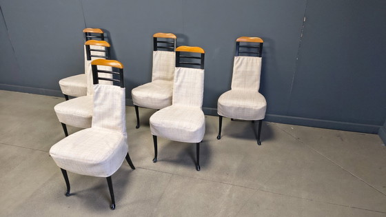 Image 1 of Vintage eetkamerstoelen van Giorgetti, jaren 70.