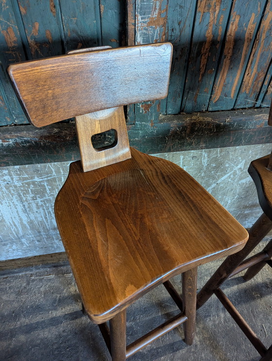 Image 1 of Midcentury brutalist barstools, 1970s