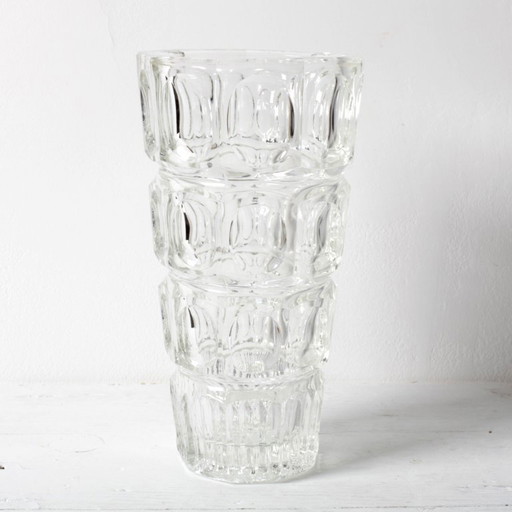 Art Deco vaas met duizend ogen van glas, ontworpen door Josef Hoffmann / Moser / Tsjechië / jaren 1930 (photo 2 of 12)