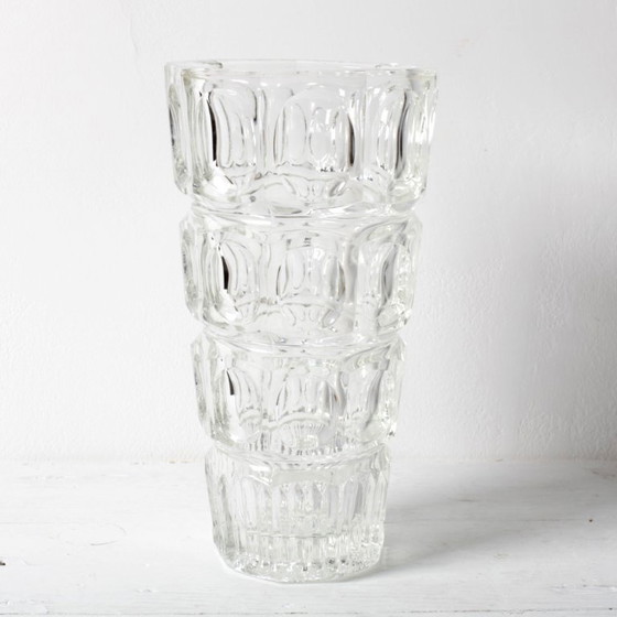 Art Deco vaas met duizend ogen van glas, ontworpen door Josef Hoffmann / Moser / Tsjechië / jaren 1930 (photo 2 of 12)