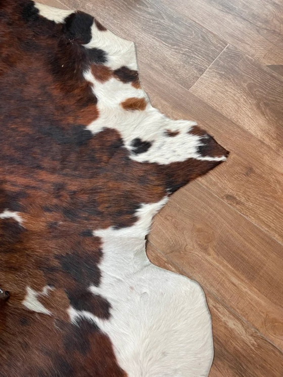 Image 1 of Authentiek driekleurig koeienhuid vloerkleed - XXL formaat