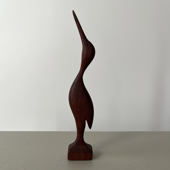 Image 1 of Pair of vintage Scandinavian bird figurines, teak, Sweden, 1960s/70s

