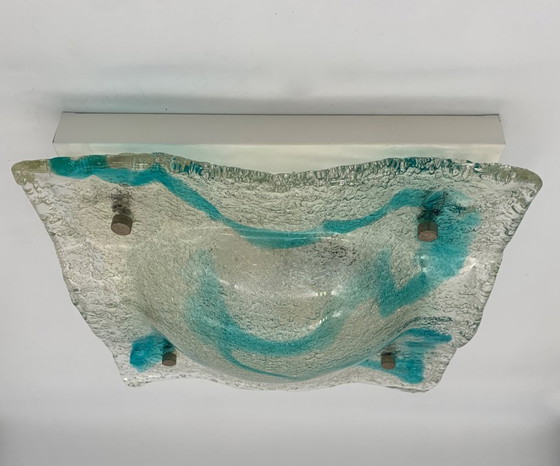 Image 1 of Enkele wandlamp, Murano, toegeschreven aan Mazzega, vintage, gemaakt in Italië.