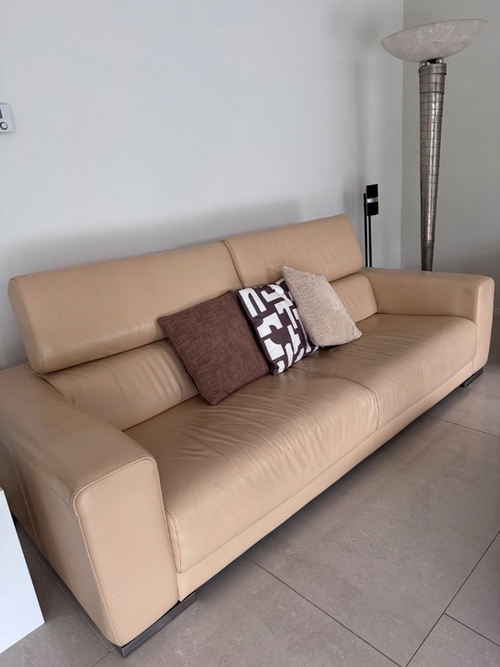 Moving Sale: Calia Italia Leather Sofa Set – 3-5 seaters, Metal (photo 2 of 5)
