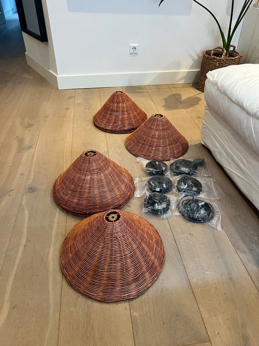 6x New Reed Hanging Lamps complete