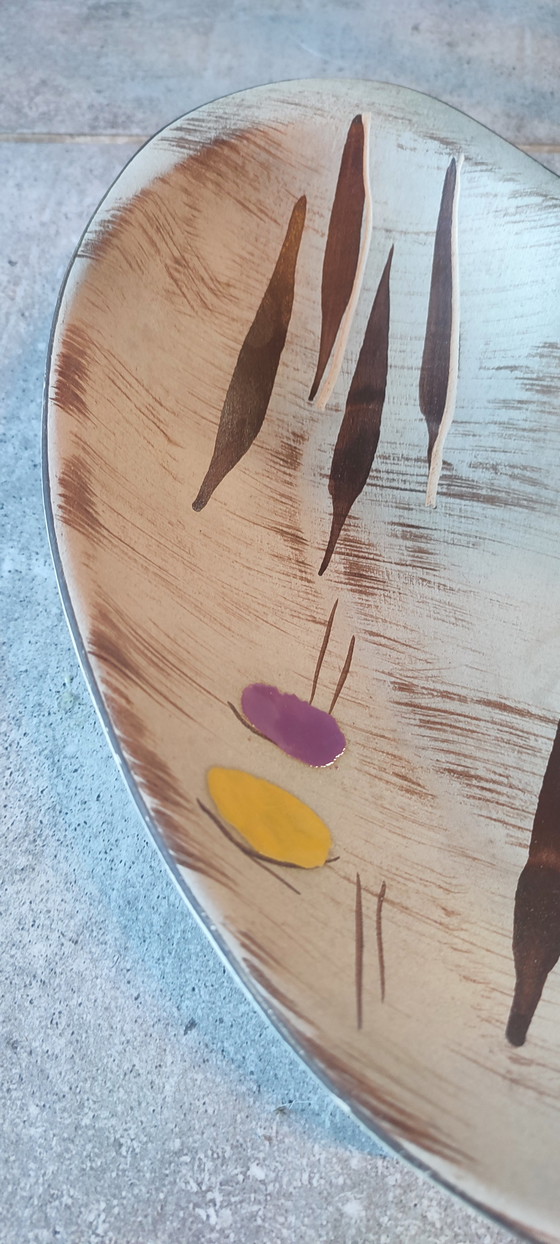 Image 1 of Westdeutscher Keramikteller im Stil der Mid-Century Modern (MCM), Freiform, 1950er/60er Jahre