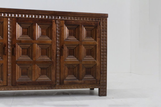 Image 1 of Vintage Spanish Brutalist Sideboard Dresser