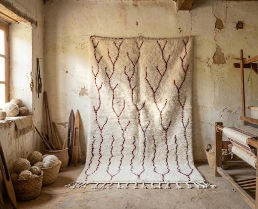 Alfombra tradicional marroquí de 200 cm x 300 cm.