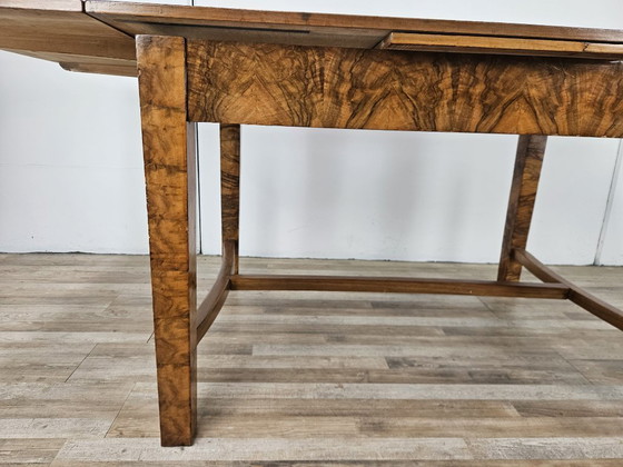 Image 1 of Extendable Art Deco table in olive root
