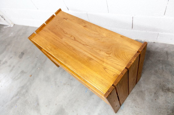 Image 1 of Mobile basso della Maison Regain, olmo massello, circa 1960, con cassetto