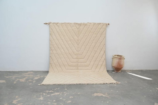 Tapis marocain minimaliste Beni Ourain 3X2