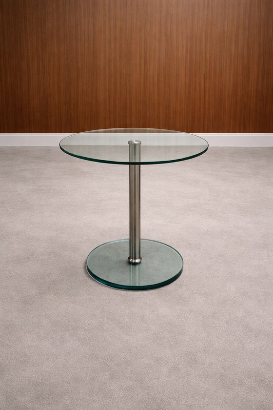 Image 1 of Beistelltisch-Couchtisch-Set Metaform KL 3 Glas Edelstahl rund