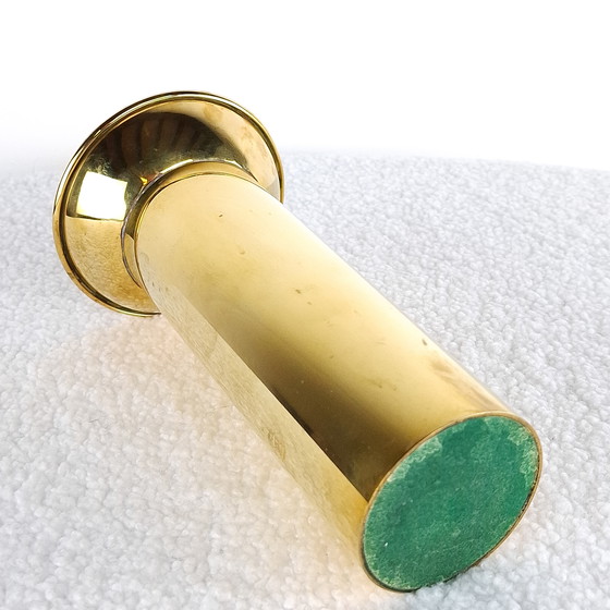 Image 1 of Candeliere a colonna vintage in ottone, design danese anni '70.