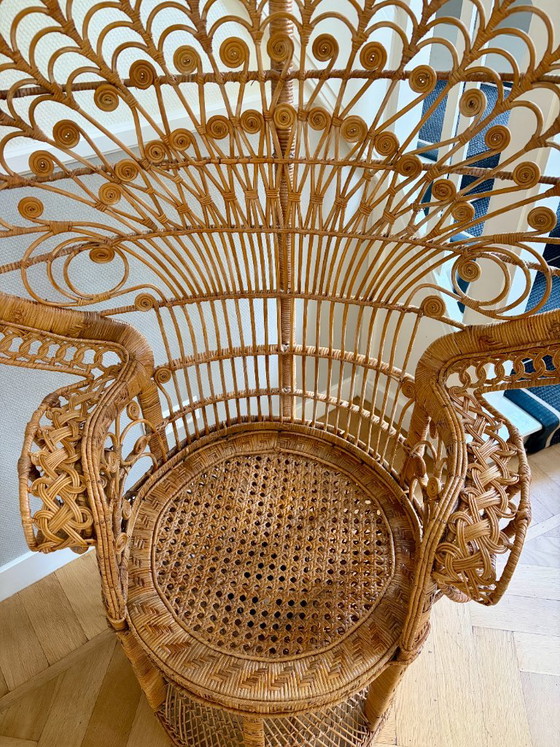 Trono de pavo real de ratán años 70 – Sillones (photo 12 of 15)