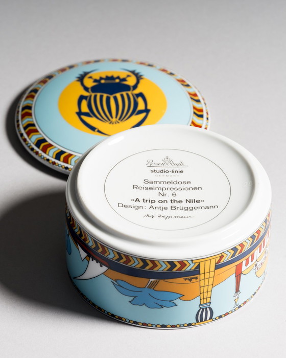 Image 1 of Rosenthal Porzellan Sammlerdeckel-Dose Nr.6 Eine Reise auf dem Nil Sammlerdose Reisen