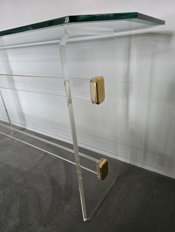 Side table (Vintage, Italian) Pierre Vandel – Glass, Plexiglass (photo 2 of 5)