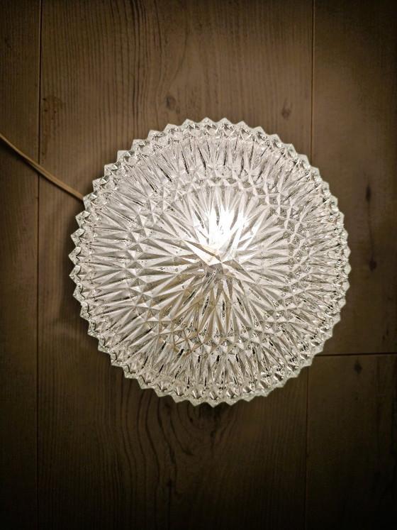 Transparent Cut Glass Ceiling Light (photo 3 of 9)