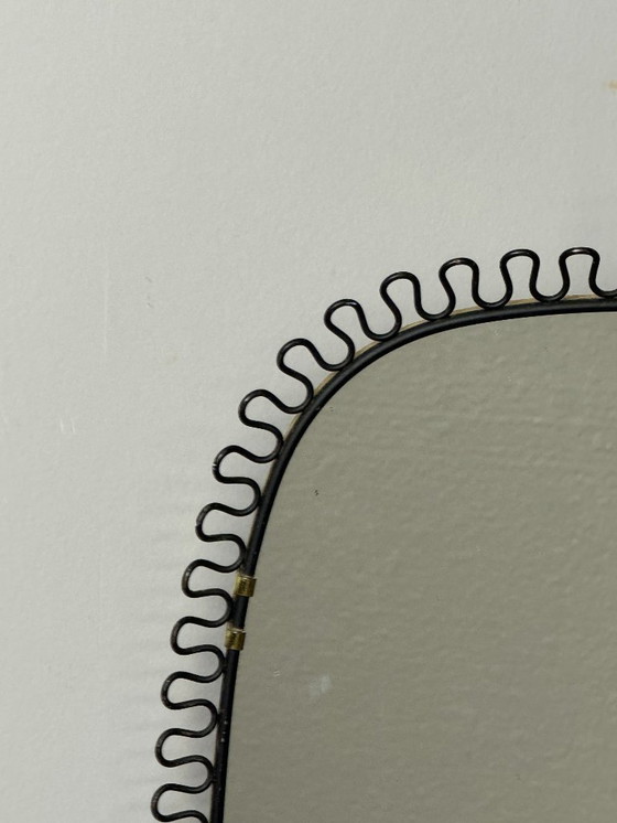 Image 1 of Raro espejo de pared rectangular negro de estilo moderno de mediados de siglo de Josef Frank Svenskt Tenn, década de 1950.