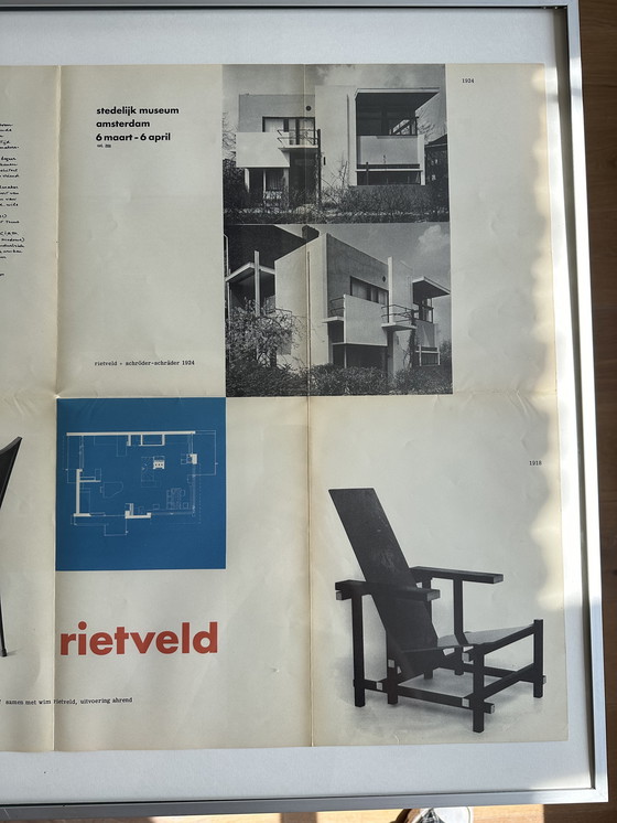 Image 1 of Affiche Rietveld / Exposition au Stedelijk Museum 1959 Cat. 205