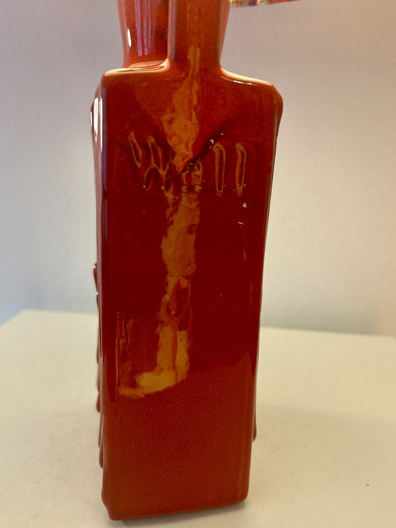 Image 1 of Moderne draadloze tafellamp - gemaakt van een vaas uit de jaren 70 - West-Duits aardewerk