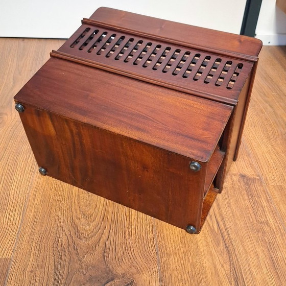 Image 1 of Portariviste in legno vintage - Mogano / Portariviste