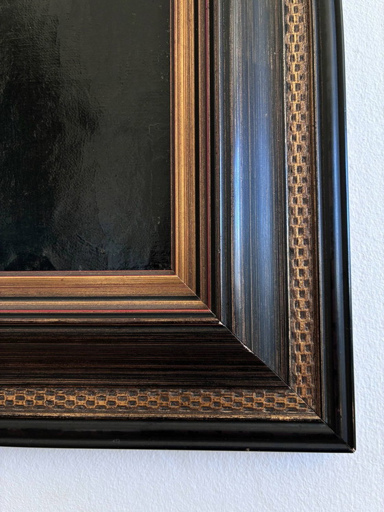 Image 1 of Peinture à l'huile originale ancienne représentant un ténor d'opéra allemand, grand portrait du XIXe siècle