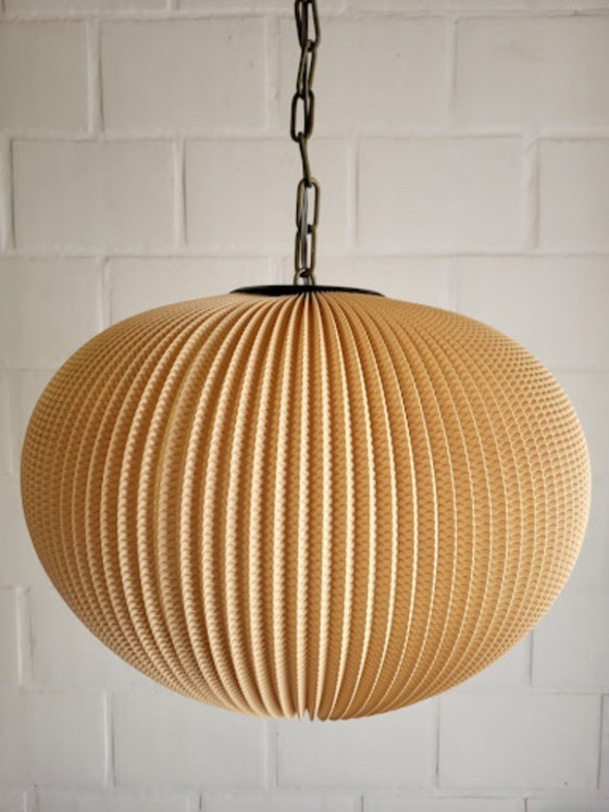 Image 1 of Vintage Pearlshade lamp XL, oranje, in de stijl van Rispal, jaren 60