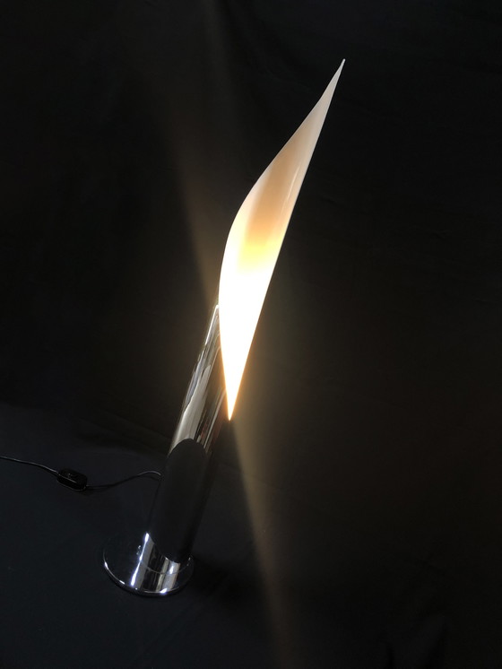 Image 1 of Vintage vloerlamp - Vlam - Roestvrij staal - Space Age - 1970