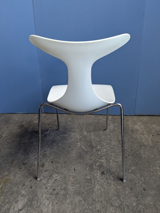 Sedia Vintage Delfy - design Gino Carollo per Ciacci Kreaty – Sedie da pranzo, Cromo, Plastica (photo 5 of 8)