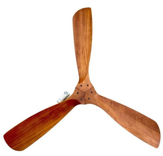 Image 1 of Faro Lantau brown/chrome ceiling fan with remote control