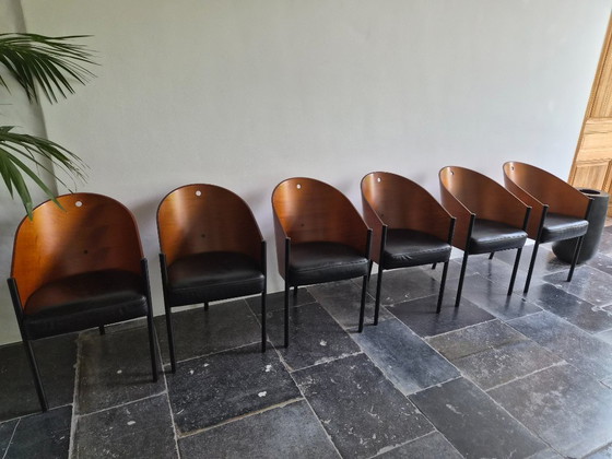 6 sedie da pranzo Costes Philippe Starck – Leather, Metal (photo 2 of 12)