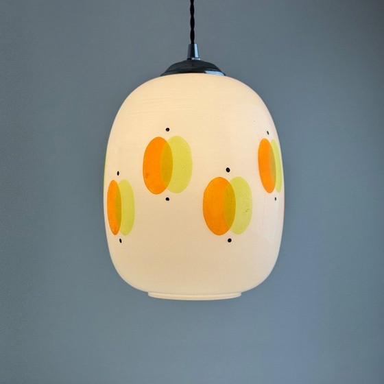 Vecchia Lampada a Sospensione Ovoide Vintage 1970 – Lampade a sospensione, Glass (photo 2 of 11)