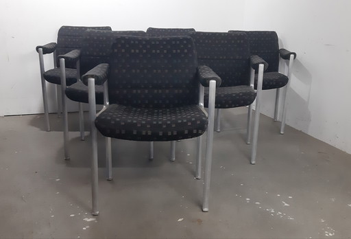 Ensemble de six chaises Bauhaus conçues par Miller Borgsen pour Röder and Sons, années 1960