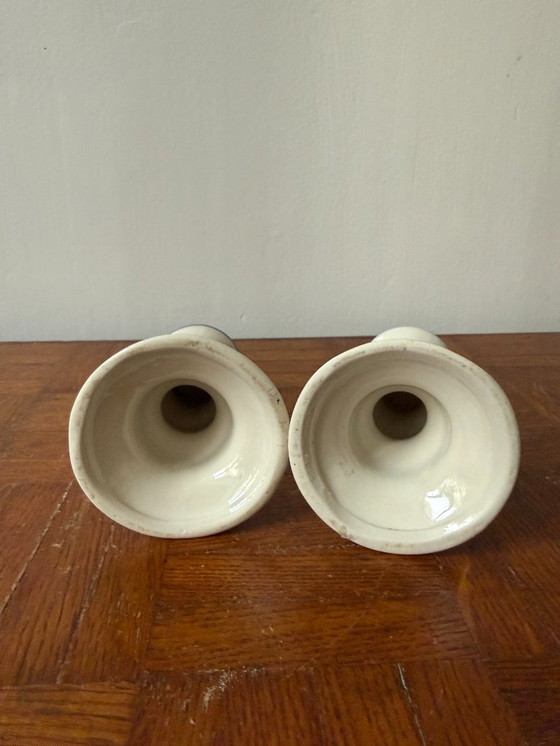 Image 1 of Pair of Ceramic Candlesticks