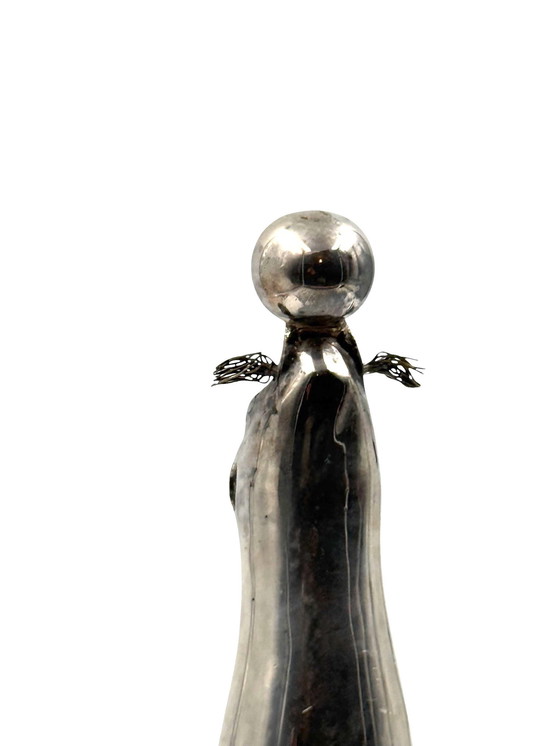 Image 1 of Sculpture de sceau Art déco en laiton argenté, France 1940s