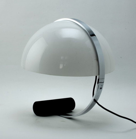 Image 1 of Mid-Century Design Meta Globe Shaped Chrome and Plexiglass Table Lamp by Stilnovo for Artimeta, Italy / Netherlands, 1970s